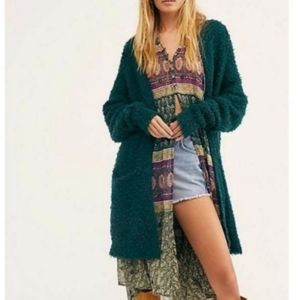 Green Free People wool duster